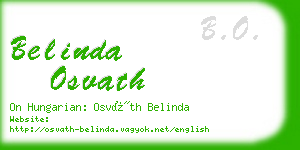 belinda osvath business card